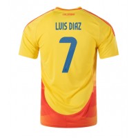 Colombia Luis Diaz #7 Hjemmebanetrøje Copa America 2024 Kortærmet